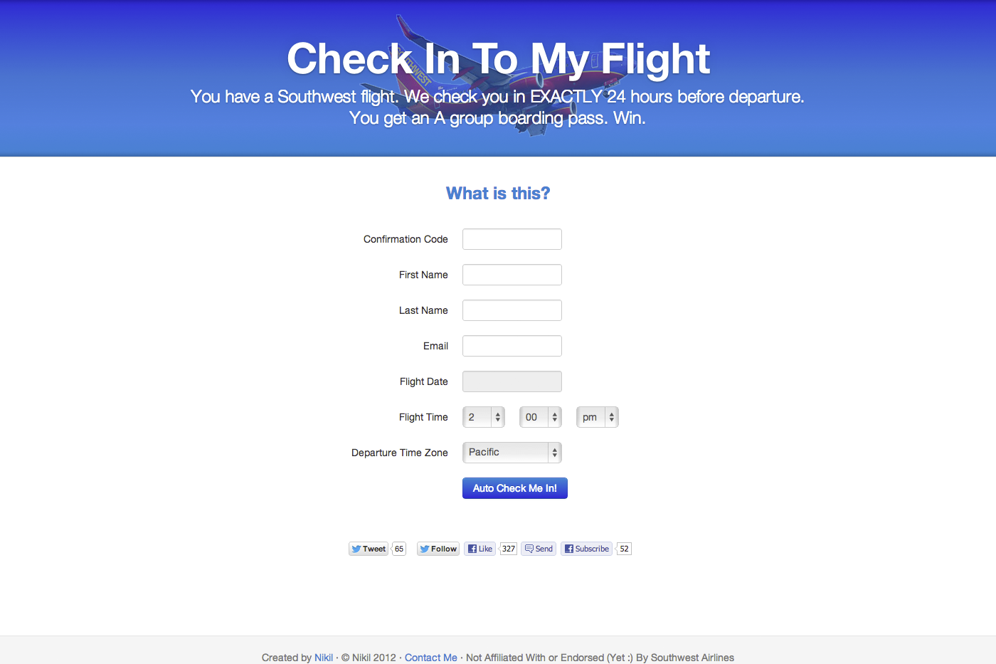 Check In To My Flight main image